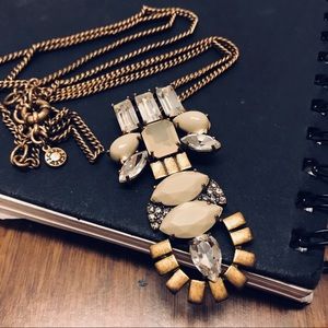 J. CREW 🗿 Long Bronze Tribal Pendant Necklace